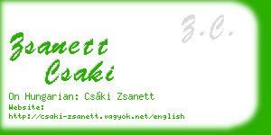 zsanett csaki business card