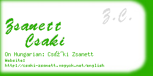 zsanett csaki business card